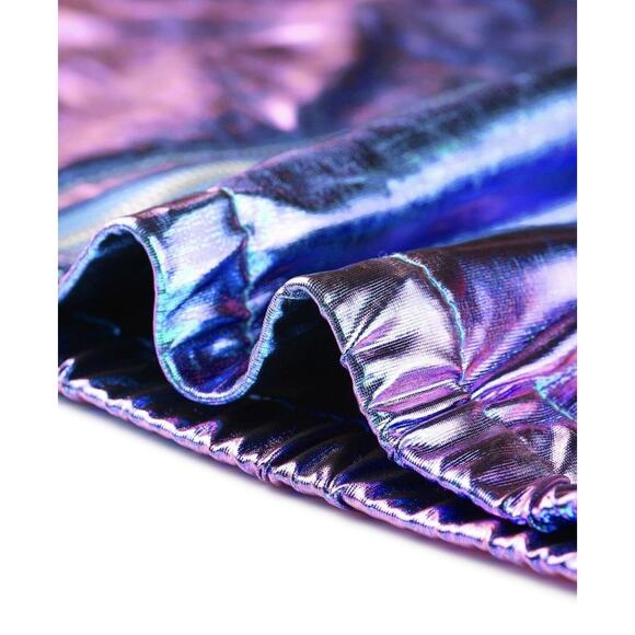 Allegra K Holographic Hooded Jacket For Women Size XL - Picture 4 of 6